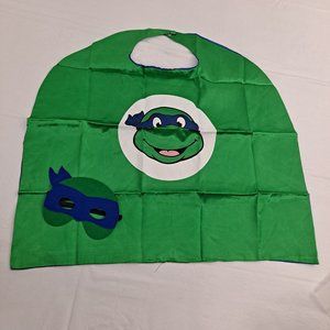 TMNT Mask Cape Halloween Costume Green Blue Youth superhero